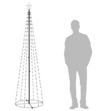 Christmas Cone Tree Cold White 136 LEDs Decoration 70x240 cm - Close-Up Angle