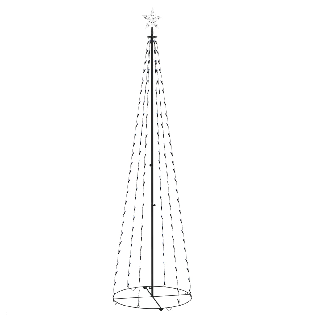 Christmas Cone Tree Blue 136 LEDs Decoration 70x240 cm