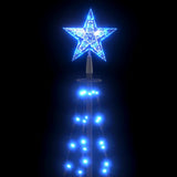 Christmas Cone Tree Blue 136 LEDs Decoration 70x240 cm