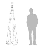 Christmas Cone Tree Blue 136 LEDs Decoration 70x240 cm - Close-Up Angle