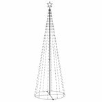 Christmas Cone Tree Cold White 330 LEDs Decoration 100x300 cm