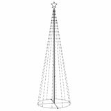 Christmas Cone Tree Cold White 330 LEDs Decoration 100x300 cm - Front View