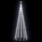 Christmas Cone Tree Cold White 330 LEDs Decoration 100x300 cm