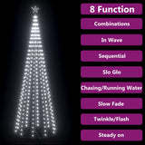 Christmas Cone Tree Cold White 330 LEDs Decoration 100x300 cm