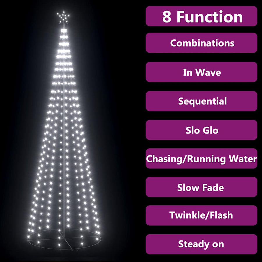 Christmas Cone Tree Cold White 330 LEDs Decoration 100x300 cm