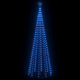 Christmas Cone Tree Blue 330 LEDs Decoration 100x300 cm - Side View