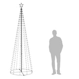 Christmas Cone Tree Blue 330 LEDs Decoration 100x300 cm - Close-Up Angle