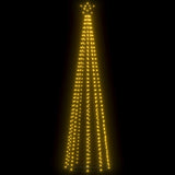 Christmas Cone Tree 400 Warm White LEDs Decoration 100x360 cm - Side View