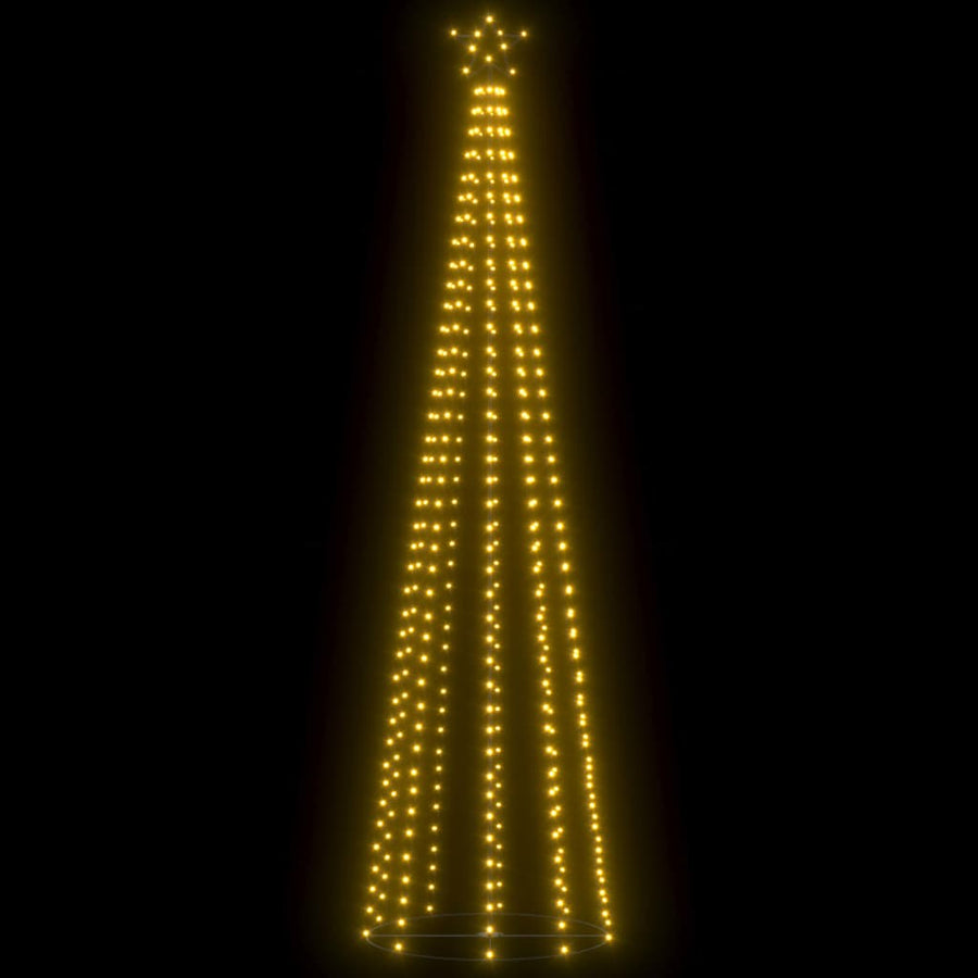 Christmas Cone Tree 400 Warm White LEDs Decoration 100x360 cm