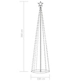 Christmas Cone Tree 400 Warm White LEDs Decoration 100x360 cm - Close-Up Angle