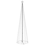 Christmas Cone Tree Cold White 400 LEDs Decoration 100x360 cm