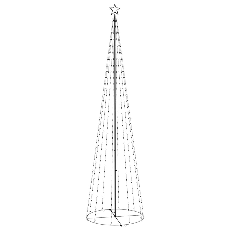 Christmas Cone Tree Cold White 400 LEDs Decoration 100x360 cm