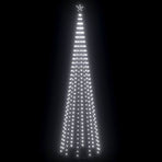 Christmas Cone Tree Cold White 400 LEDs Decoration 100x360 cm