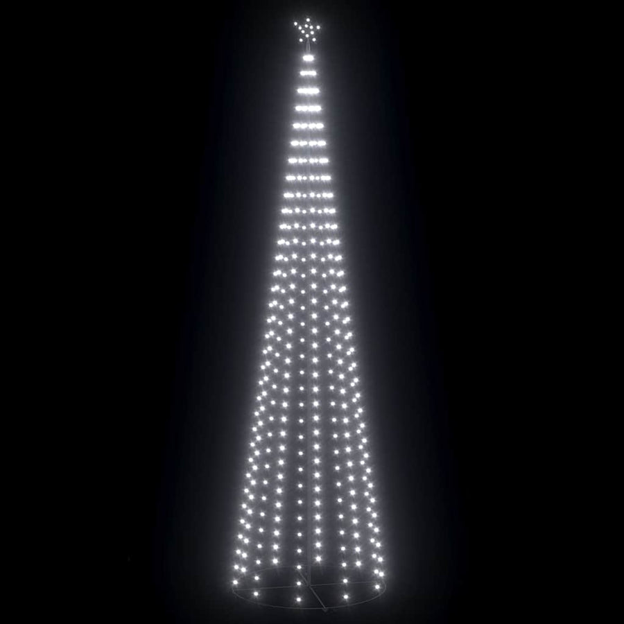 Christmas Cone Tree Cold White 400 LEDs Decoration 100x360 cm