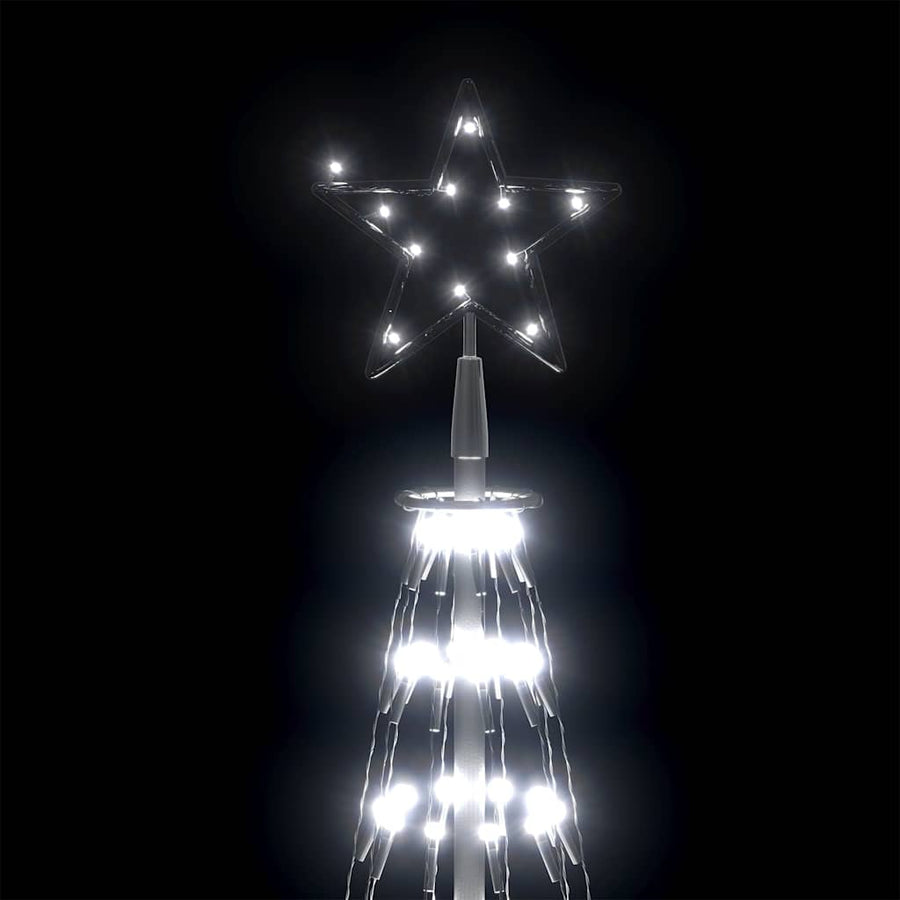Christmas Cone Tree Cold White 400 LEDs Decoration 100x360 cm