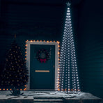 Christmas Cone Tree Cold White 400 LEDs Decoration 100x360 cm