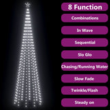 Christmas Cone Tree 752 Cold White LEDs Decoration 160x500 cm - Top-Down View