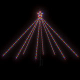 LED Christmas Tree Indoor Outdoor 400 LEDs Colourful 2,5 m - Front View