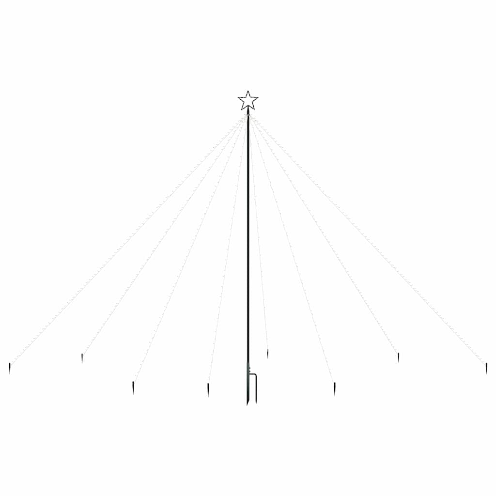 LED Christmas Tree Indoor Outdoor 576 LEDs Cold White 3,6 m
