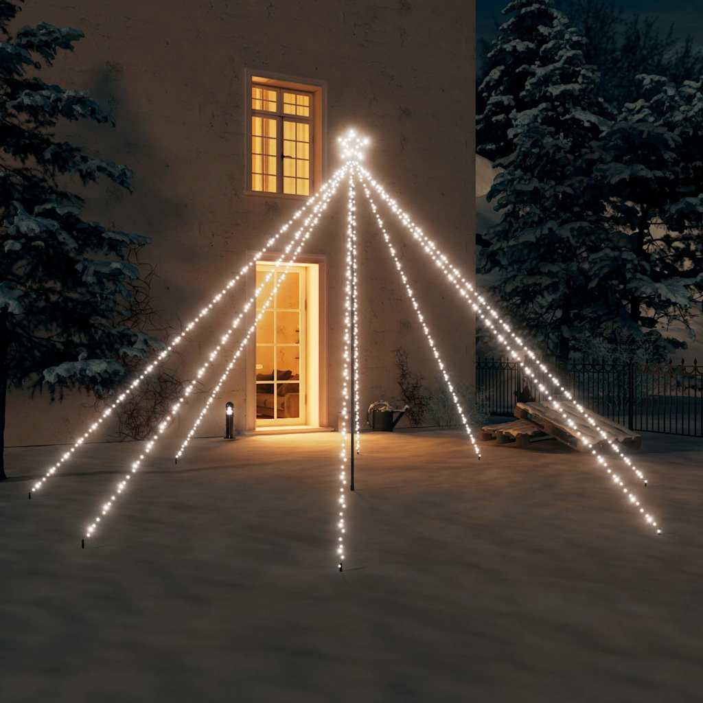 LED Christmas Tree Indoor Outdoor 576 LEDs Cold White 3,6 m