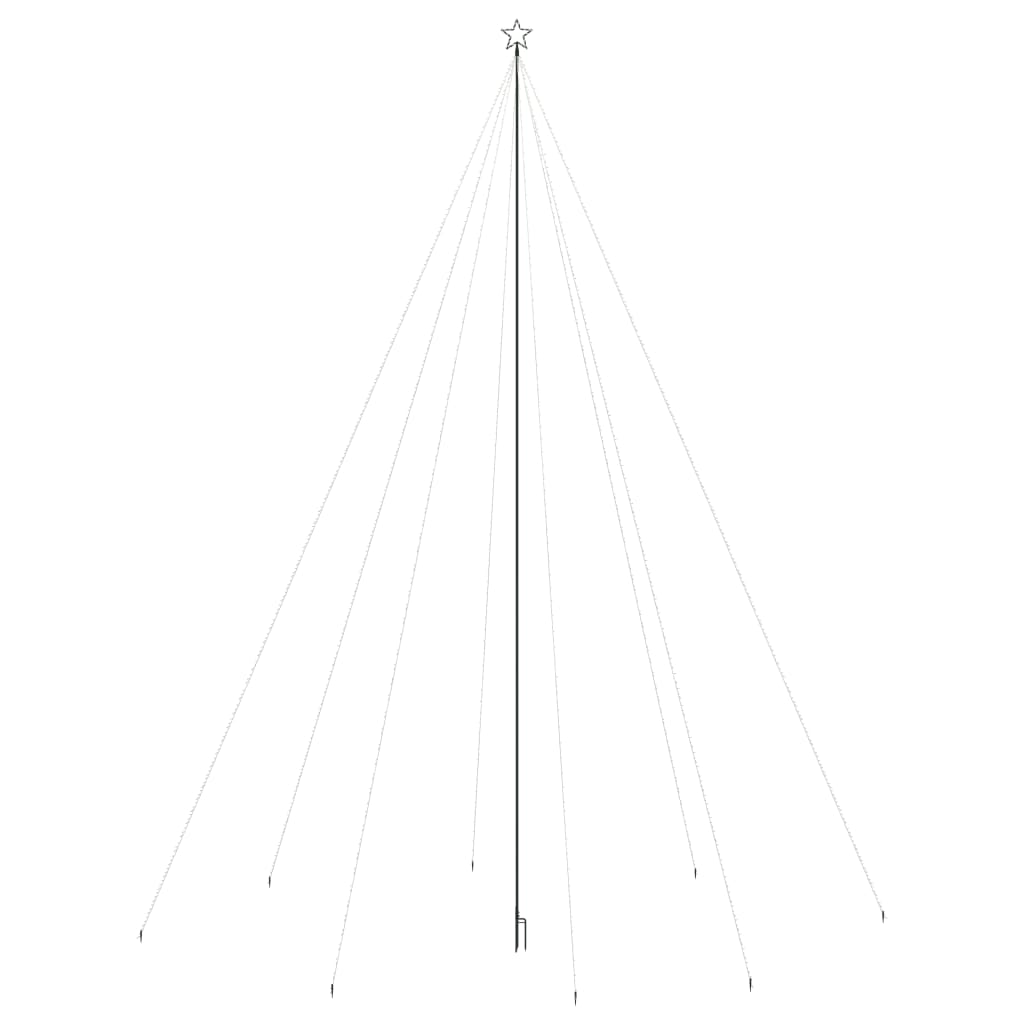 LED Christmas Tree Indoor Outdoor 1300 LEDs Cold White 8 m