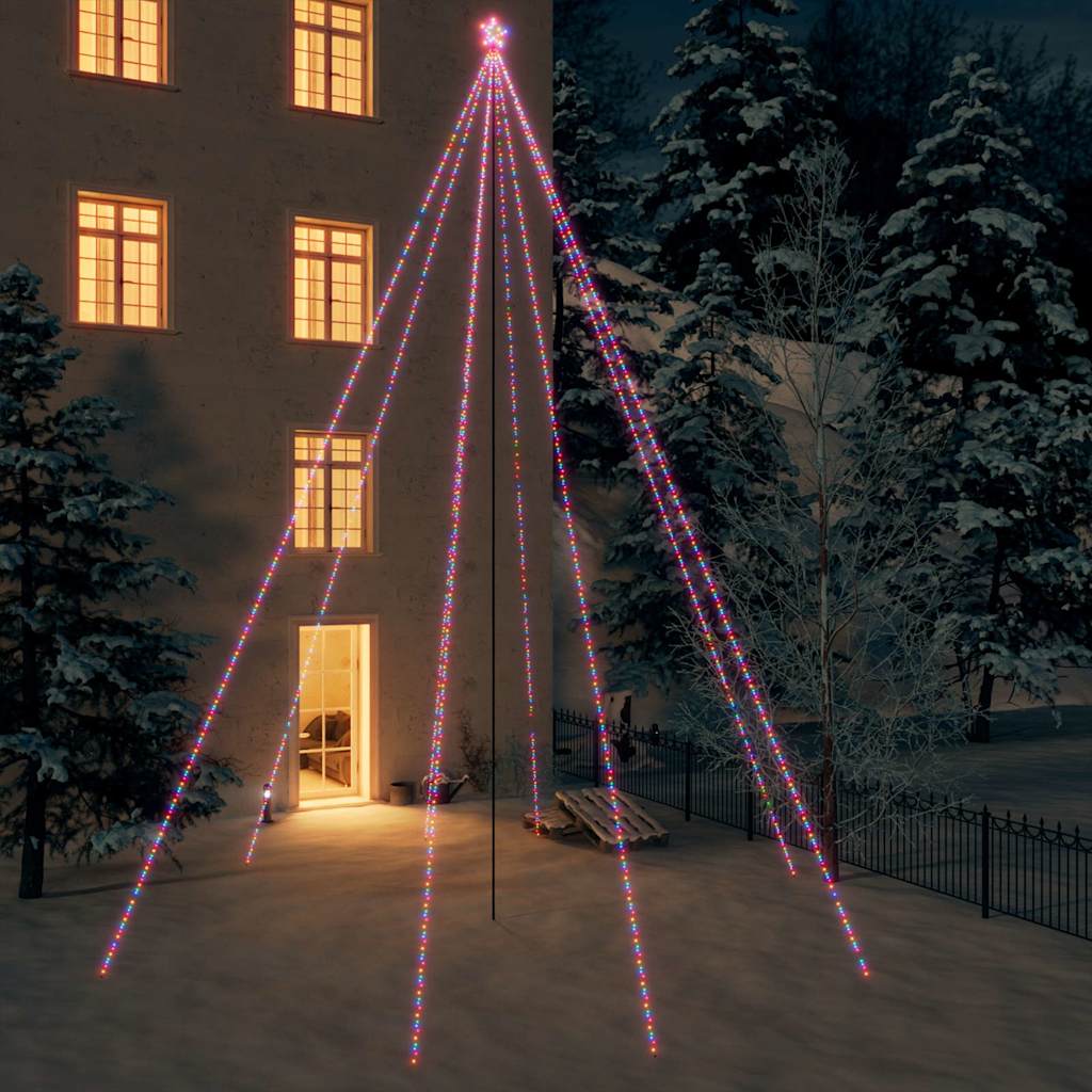LED Christmas Tree Indoor Outdoor 1300 LEDs Colourful 8 m
