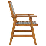 Garden Chairs 2 pcs Solid Acacia Wood - Rear View