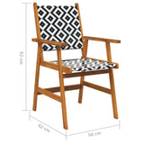 Garden Chairs 2 pcs Solid Acacia Wood - Extra Image