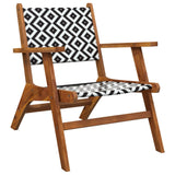 Garden Chairs 2 pcs Solid Acacia Wood - Side View