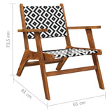Garden Chairs 2 pcs Solid Acacia Wood - Extra Image