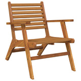 Garden Chairs 2 pcs Solid Wood Acacia - Side View