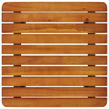 3 Piece Bistro Set Solid Acacia Wood - Rear View