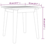 3 Piece Bistro Set Solid Acacia Wood - Low Angle