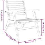 3 Piece Bistro Set Solid Acacia Wood - Extra Image