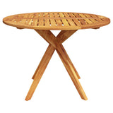 Garden Table 110x110x75 cm Solid Wood Acacia - Side View