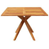 Garden Table 110x110x75 cm Solid Wood Acacia - Side View
