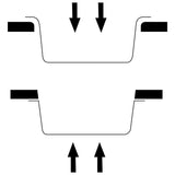 Kitchen Sink with Overflow Hole Black Granite - Close-Up Angle