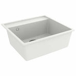 Kitchen Sink with Overflow Hole White Granite
