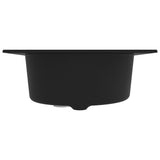 Kitchen Sink with Overflow Hole Black Granite