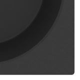 Kitchen Sink with Overflow Hole Black Granite - Rear View