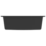 Kitchen Sink with Overflow Hole Black Granite
