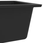 Kitchen Sink with Overflow Hole Black Granite