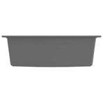 Kitchen Sink with Overflow Hole Grey Granite