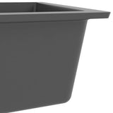 Kitchen Sink with Overflow Hole Grey Granite