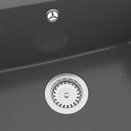 Kitchen Sink with Overflow Hole Grey Granite