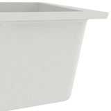 Kitchen Sink with Overflow Hole White Granite - 45-Degree Angle
