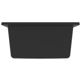 Kitchen Sink with Overflow Hole Black Granite