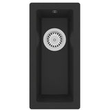 Kitchen Sink with Overflow Hole Black Granite
