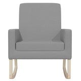 Rocking Chair Light Grey Fabric - Side View