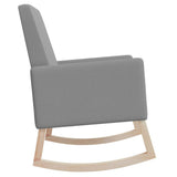 Rocking Chair Light Grey Fabric - Top-Down View